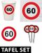 Shoppartners 60 jaar stopbord tafel versiering set