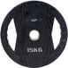 Muscle Power MP2005 Olympische rubber halterschijven 2 grips 15 KG