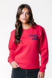 Colourful Rebel Logo Wave Relaxed Sweat Rouge L
