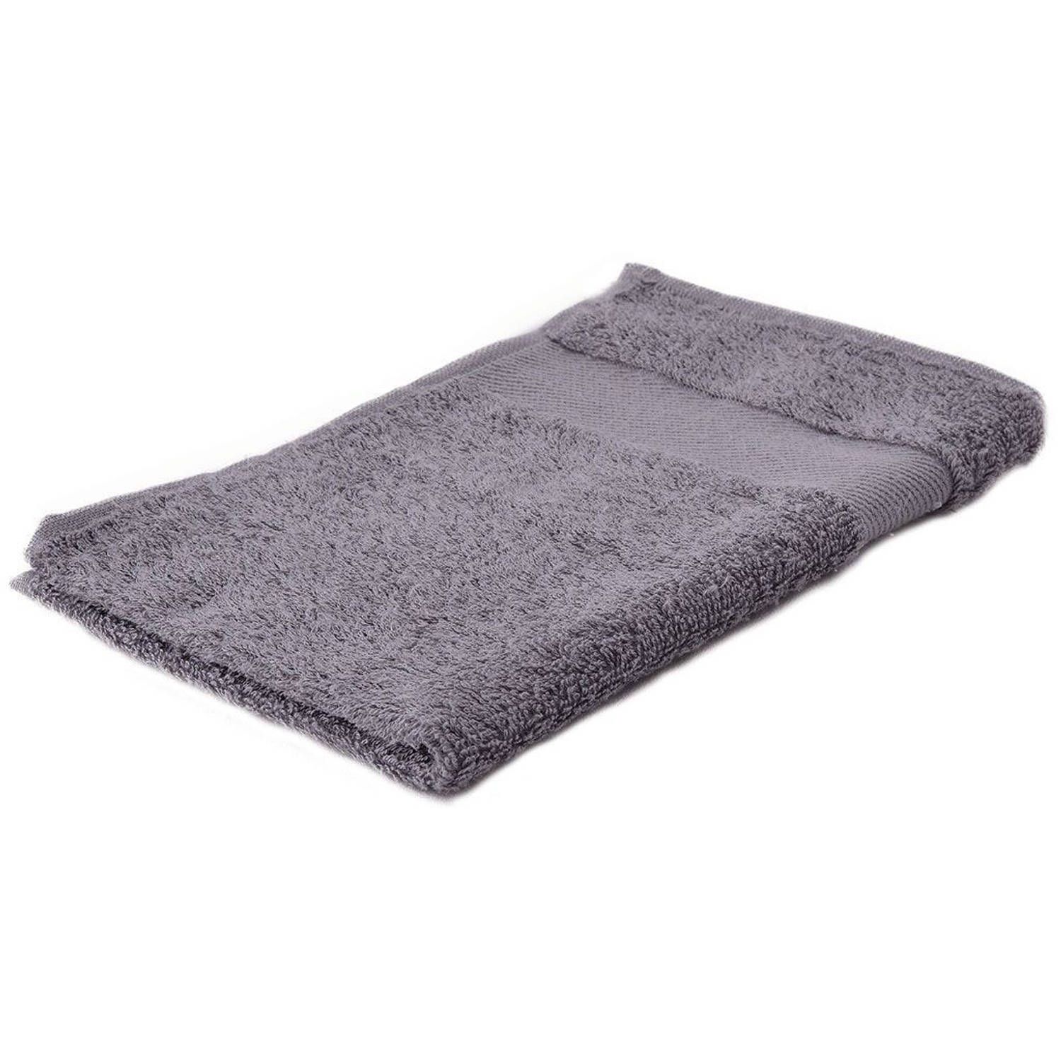 Arowell gastendoek gastenhanddoek 50 x 30 cm - Lichtgrijs - 10 stuks