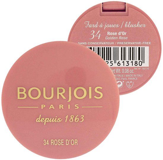 Bourjois Little Round Pot Blusher 34 Rose D'Or - 2.5g