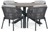 Lifestyle Garden Furniture Lifestyle Lifestyle Monaco/Ancona 125 cm dining tuinset 5-delig