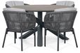 Lifestyle Garden Furniture Lifestyle Lifestyle Monaco/Ancona 125 cm dining tuinset 5-delig