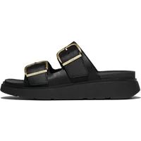 FitFlop Buckle Two Bar Slides Slippers - Dames - Zwart - Maat 38