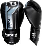 Booster Fight Gear Booster Pro Range BGL V9 Bokshandschoenen – Handgemaakt in Thailand – Premium Echt Leer – Zwart/Grijs – 12 oz