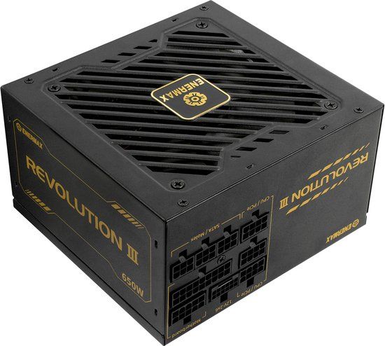 Enermax Revolution3 650W 80+ Gold Black FULLMOD - PC-/Server Netzteil (ERV650G-AHG-MAC)