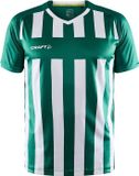 Craft Progress 2.0 Stripe Shirt Korte Mouw Heren - Groen / Wit | Maat: M