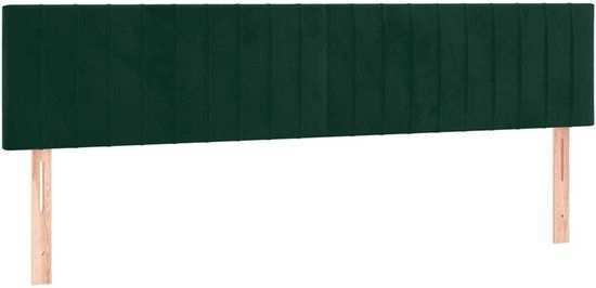 vidaXL Hoofdbord 180x5x78/88 cm Donkergroen Fluweel