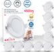 B.K.Licht LED Inbouwspots - set van 10 - 3.000K - 400Lm - kantelbaar - 8.6 x 2.6 cm (DxH)
