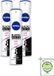 Nivea Deospray Invisible Black & White - 150 ml - 3 stuks