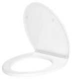 StarTech Ovaal toiletzitting - Toiletzitting met soft-close (automatische zachte sluiting) - Gemakkelijk te reinigen - Stevige scharnieren - Universeel geschikt voor standaard toiletten - Wit, gemaakt van PP-kunststof