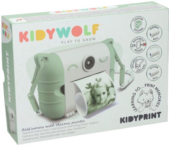 Kidywolf Kidyprint Groen - Kinder Camera - 8 Megapixel - 1 jaar garantie
