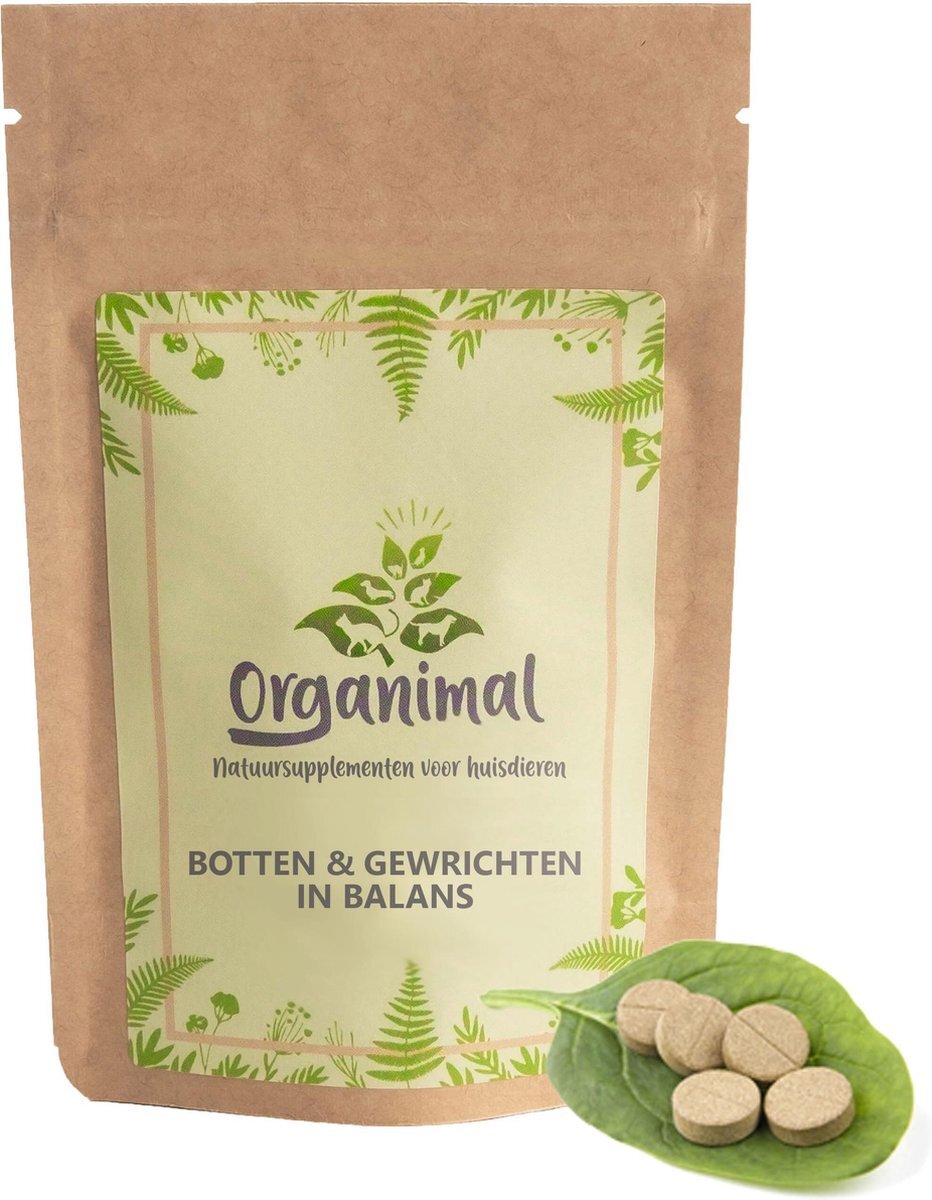 Organimal Botten en Gewrichten in Balans - Katten - o.a. bij Stijf lopen, mankheid , artrose en spondylose - 45 tabletten a 700mg