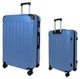 Merkloos Harde ABS-Koffer Met 4 Wielen, Grijs/Blauw
