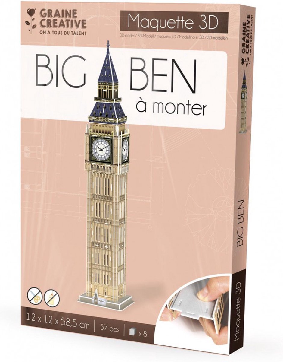 Graine Creative Puzzel Model Big Ben 57 stuks