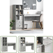 Vidaxl Bureau 2 pièces Gris Béton