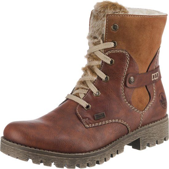 Rieker Veterboots Cognac - Maat 36 - Dames