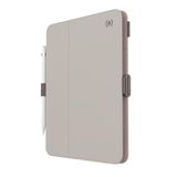 Speck iPad 10e generatie hoesje 2022 - slanke multi-range standaard, harde achterkant van de hoes - Apple Pencil Holder & Drop Protection - 10,9 inch iPad, camerasild - beukengrijs/kaneel