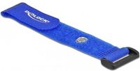 Delock Velcro kabelbinder met lus en bevestiging Eyelet L 190 x B 25 mm blauw 5 stuks