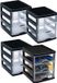 Plasticforte Ladekastje bureau organizer - 4x - 3 lades - zwart/transparant - L13 x B17 x H17 cm - kunststof