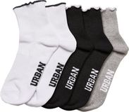 Urban Classics Girly Small Edge 4Pack Sokken - 35/38 - Multicolours