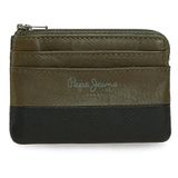 Pepe Jeans Dual portemonnee groen 11 x 7 x 1,5 cm leer