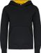 Kariban Sweat à capuche enfant avec capuche contrastée K453 - Black / Yellow - 8/10 Y (8/10 ans)