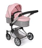 Bayer Chic 2000 Linus poppenwagen | 2-in-1 combi-buggy melange grijs-roze