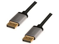 LogiLink DisplayPort AV Aansluitkabel [1x DisplayPort - 1x DisplayPort] 3 m Zwart/grijs
