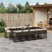 Maison Exclusive - Ensemble de jardin d'extérieur, 11 pièces, avec coussins, marron, en polyrotin tressé