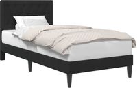 vidaXL Bedframe met hoofdeinde, Zwart, 90 x 190 cm, Fluweel
