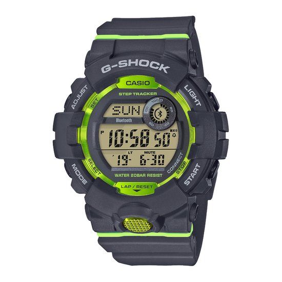 Casio G-Shock GBD-800-8ER Herenhorloge - 48 mm - Grijs/Groen