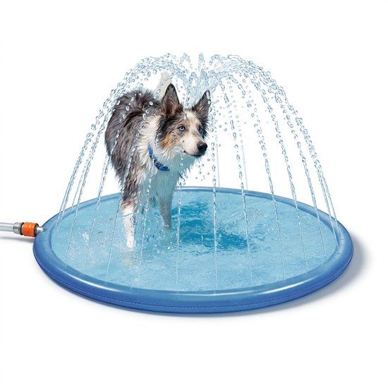 Coolpets Mat met Sprinklers – 150 cm – Blauw