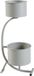 en.casa Plantenstandaard Almelo 63x29x21 cm metaal lichtgrijs