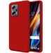 Tumundosmartphone Zachte vloeibare siliconen beschermhoes voor Xiaomi Poco X4 GT 5G, rood
