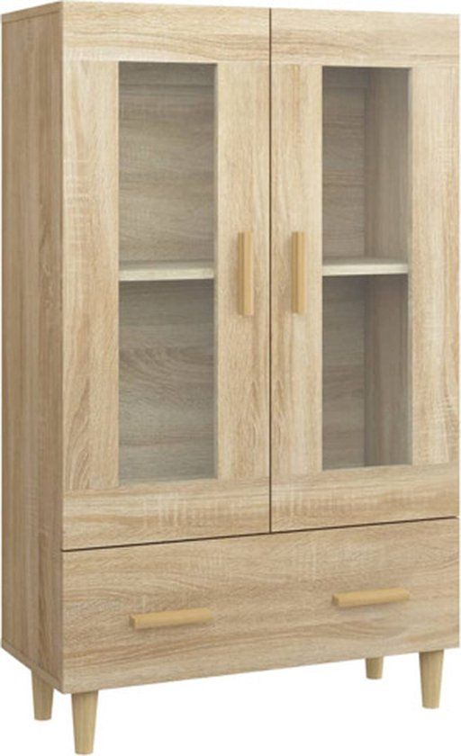 vidaXL Hoge kast 70x31x115 cm bewerkt hout sonoma eikenkleurig