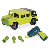 Battat Jeep bouwspeelgoed vanaf 3 jaar zelfmontage auto met functionele accuschroevendraaier educatief speelgoed voor kinderen vanaf 3 jaar (25 stuks)