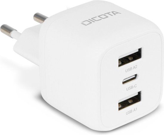 DICOTA D32069 oplader voor mobiele apparatuur Laptop, Smartphone Wit AC Snel opladen Binnen