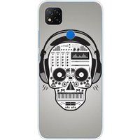 Xiaomi Redmi 9C Skull music bedrukt siliconen hoesje
