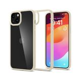 Spigen Crystal Hybrid Apple iPhone 15 Plus Hoesje Back Cover Transparant Beige