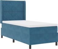 vidaXL Boxspringbed met hoofdeinde Blauw 90 x 190 cm Fluweel