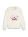 TOM TAILOR Sweatshirt 'Peanuts' rouge vif / noir / blanc laine