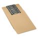 Amazon Basics - hardboard klembord - verpakking van 6 stuks, bruin