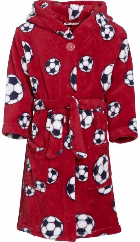 Playshoes Rode badjas voetbal voor jongens 122/128 7-8 jr