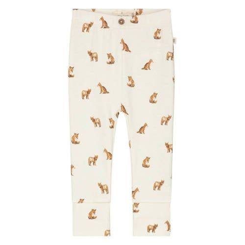 A Tiny Story katoenen babybroek met print - ivoor