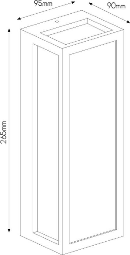 KELSO Wandlicht - Buitenlamp - E27 - Max. 15W - Mat Zwart