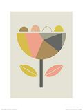 The Art Group Little Design Haus (Scandi Flower) - Kunstdruk 30 x 40cm, Papier, Multi kleuren, 30 x 40 x 1,3 cm