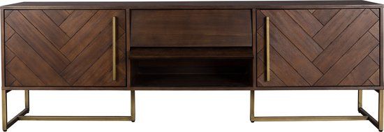 Dutchbone Class Dressoir - 180 x 60 cm - Donkerbruin - Acaciahout - Retro & Vintage