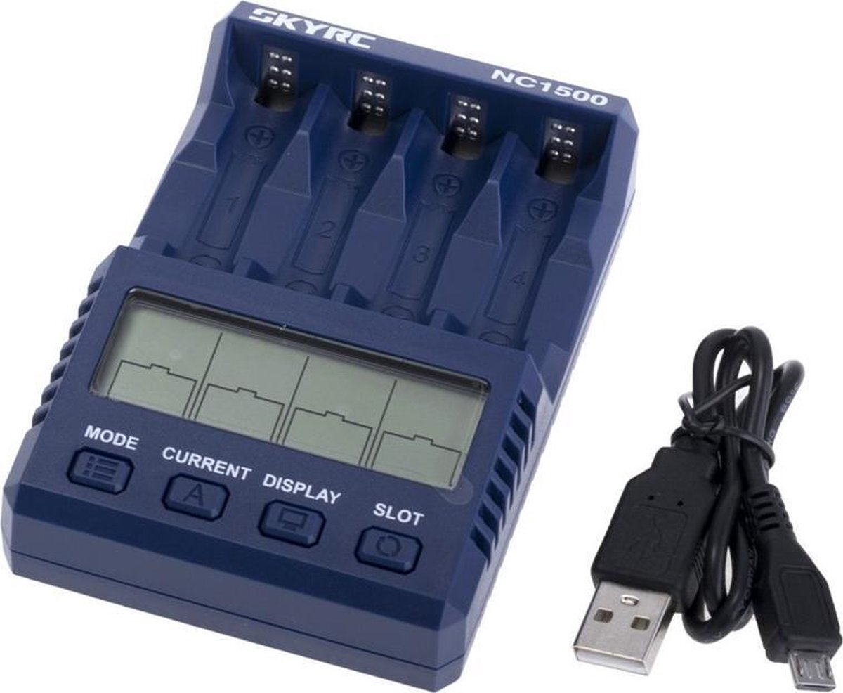 SkyRC NC1500 AA/AAA NiMH USB batterij lader analyzer