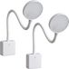 SEBSON 2x LED stekkerlamp, dimbaar, wit, 4W, leeslamp met flexibele arm